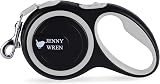 Jenny Wren Tangle-Free Retractable Dog Lead 5M Anti-Slip Handle Grey view 2