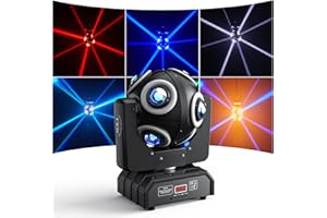 FODEXAZY 150W Moving Head Light 8 LEDs RGBW 360°Rotation DJ Light DMX 512 14CH with Sound Activated Moving Head Beam Stage Lights for Disco Wedding Parties Live Show Bar