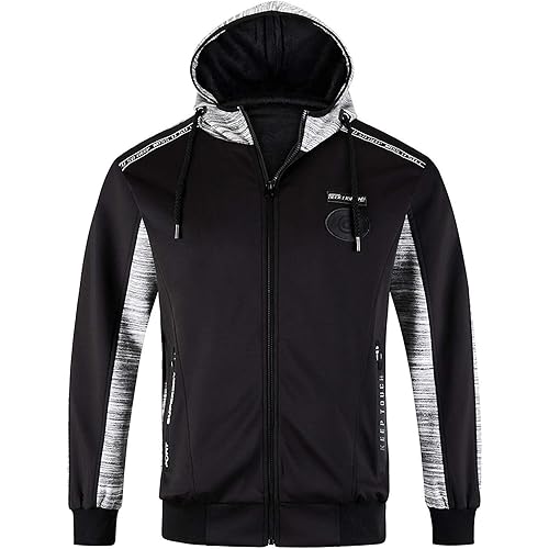 Little Beauty Men's Winter Heavyweight Fleece Sherpa Lined Zipper Hoodie Sweatshirt Jacket