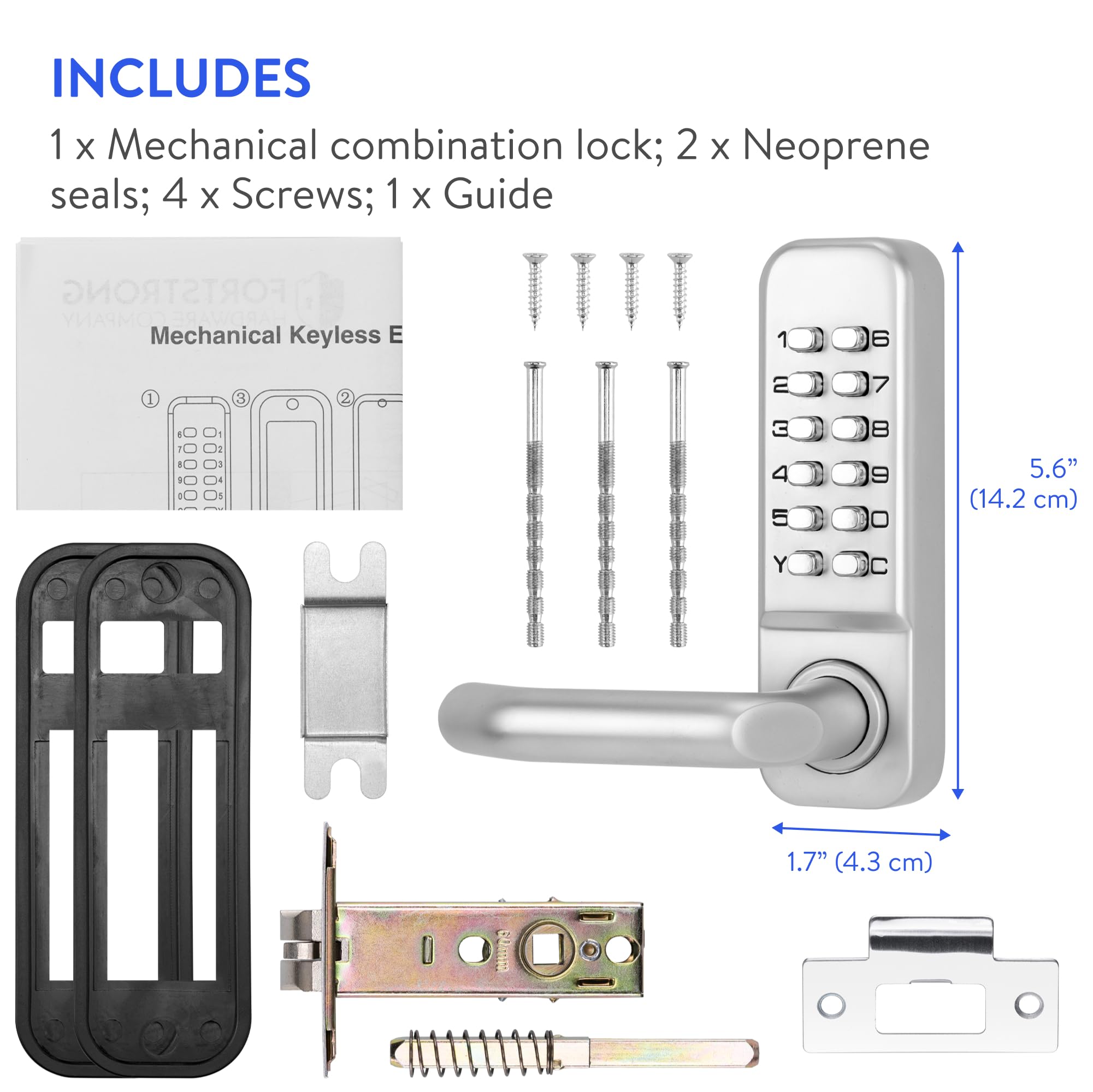 Fortstrong Mechanical Door Lock - Keyless Entry