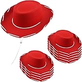 SGBETTER 10 Pack Kids Cowboy Hat Felt Western Cowgirl Hat for Boys Girls Birthday Halloween Cowboy Theme Party Supplies