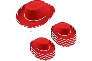 SGBETTER 10 Pack Kids Cowboy Hat Felt Western Cowgirl Hat for Boys Girls Birthday Halloween Cowboy Theme Party Supplies