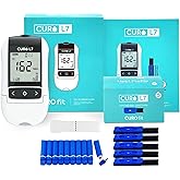 CURO-L7 Professional Grade Blood Cholesterol Testing with Home KIT - All-in-One Test Device, Test Strips 5ea, Lancets, and EziTube Rod Included