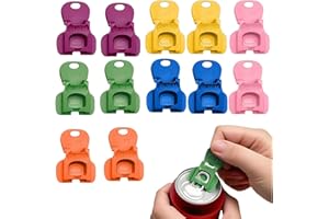 Nivofu 12pcs Manual Can Openers, Plastic Easy Can Opener for Family, Colorful Drinks Protector for Pop Coke Beer Soda Beverag