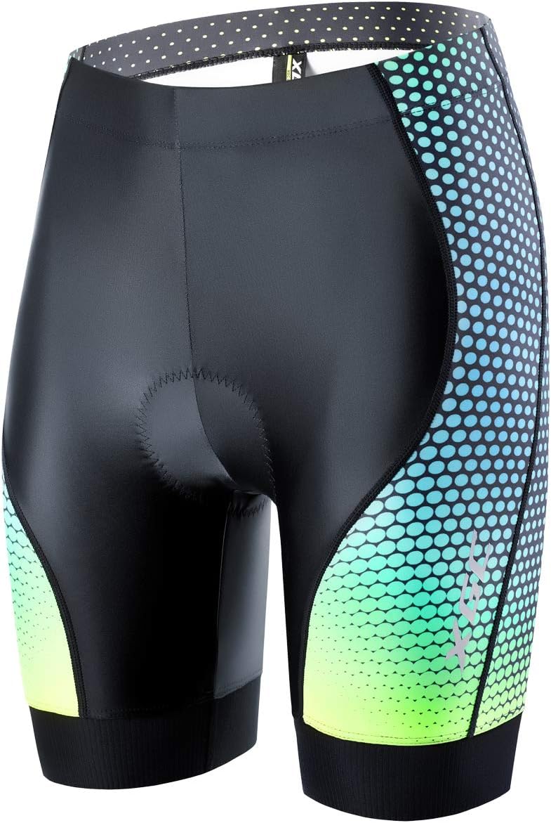 XGC Women's Quick Dry Cycling Shorts/Bike Shorts and Cycling Underwear with High-Density High-Elasticity and Highly Breathable 4D Sponge Padded
