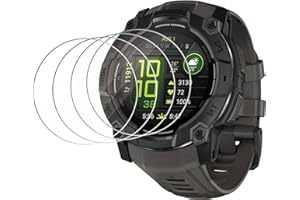 Screen Protector for Garmin Instinct 3 45mm AMOLED/Solar Smartwatch,Bubble-Free,9H Tempered Glass (4 PCS)