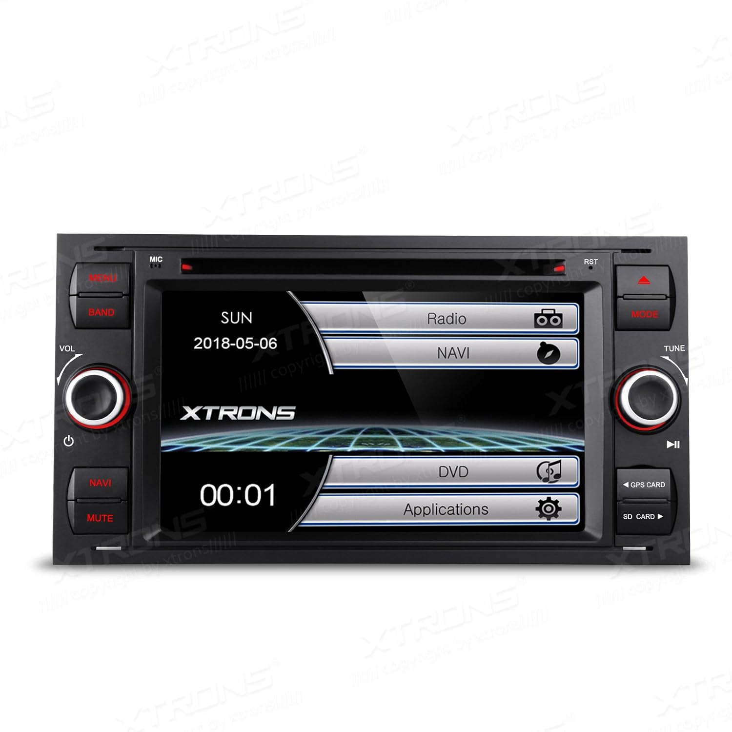 XTRONS 7" HD Touch Screen Car Stereo DVD Player with GPS Navigator