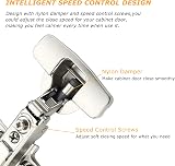 FURNIWARE 10 pcs Soft Close Cabinet Hinge 4D Adjustable Nickel Plated view 3