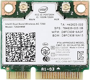 For Hp 710661-001 756753-001 784639-005 Intel Dual Band Wireless-ac 7260 7260hmw Half Mini Pcie Pci-express Wlan Wifi Card Module 802.11 Ac 867mbps Bluetooth Bt
