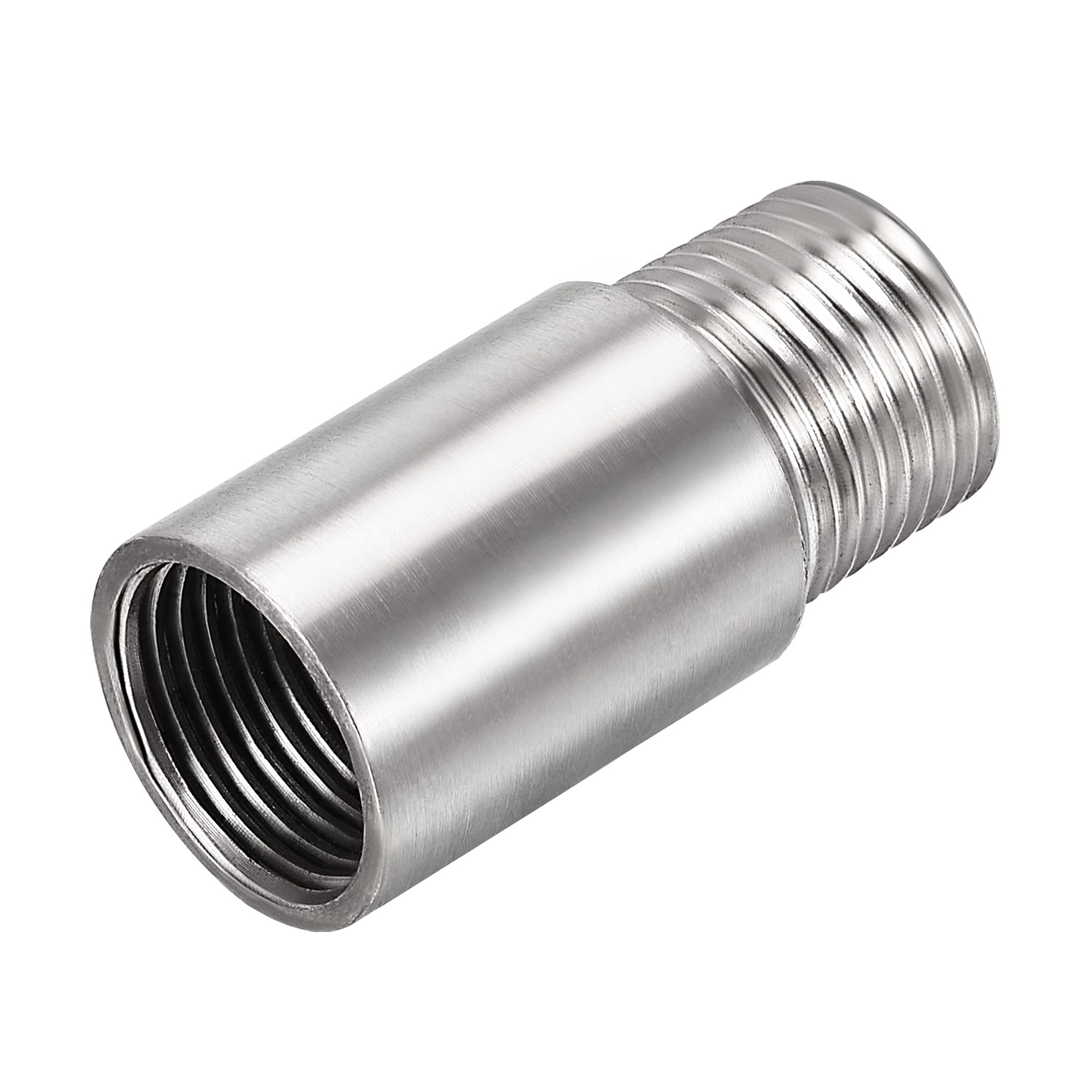 sourcing map Shower Head Extension Arm Stainless Steel 1/2PT Male to 1/2PT Female Thread 50mm Length Cast Pipe Fitting Coupler