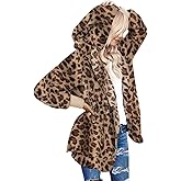 LookbookStore Hooded Faux Fleece Fur Coat Cardigan Jacket for Women Size