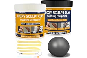 KCUT Epoxy Clay, 2lb Epoxy Sculpt Modeling Clay High Adhesive Pool Putty for Leaks Underwater Self-Hardening AB Modeling Compound DIY Magic Sculpt Paste for Sculpting Repairing Filling Natural