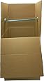 UBOXES Wardrobe Moving Boxes - 3 Pack, 20"x20"x34", Tall Boxes With Hanging Bars