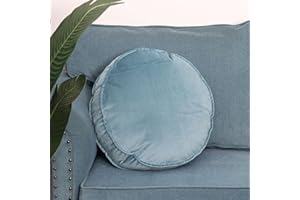 conrtems Nordic Style Ball Pillow Plush Pillow Round Home Sofa Cushion Size: 30CM (11.8 inches) (A-Light Blue)