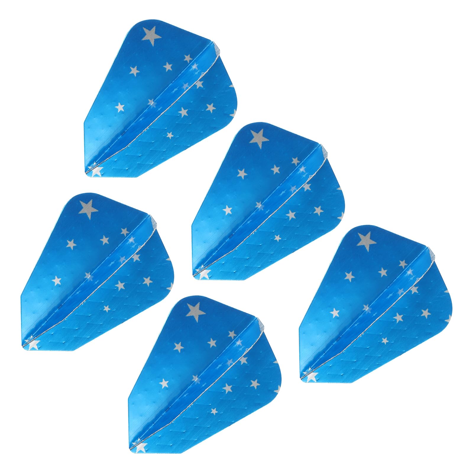 PATIKIL Slim Dart Flights, 5 Pack Aluminum Foil Unique Design Dart Accessories for Steel Tip Dart and Soft Tip Darts, Blue