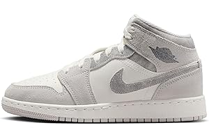 Air Jordan 1 Mid SE Big Kids' Shoes (FQ8088-002, Neutral Grey/Sail/Smoke Grey)