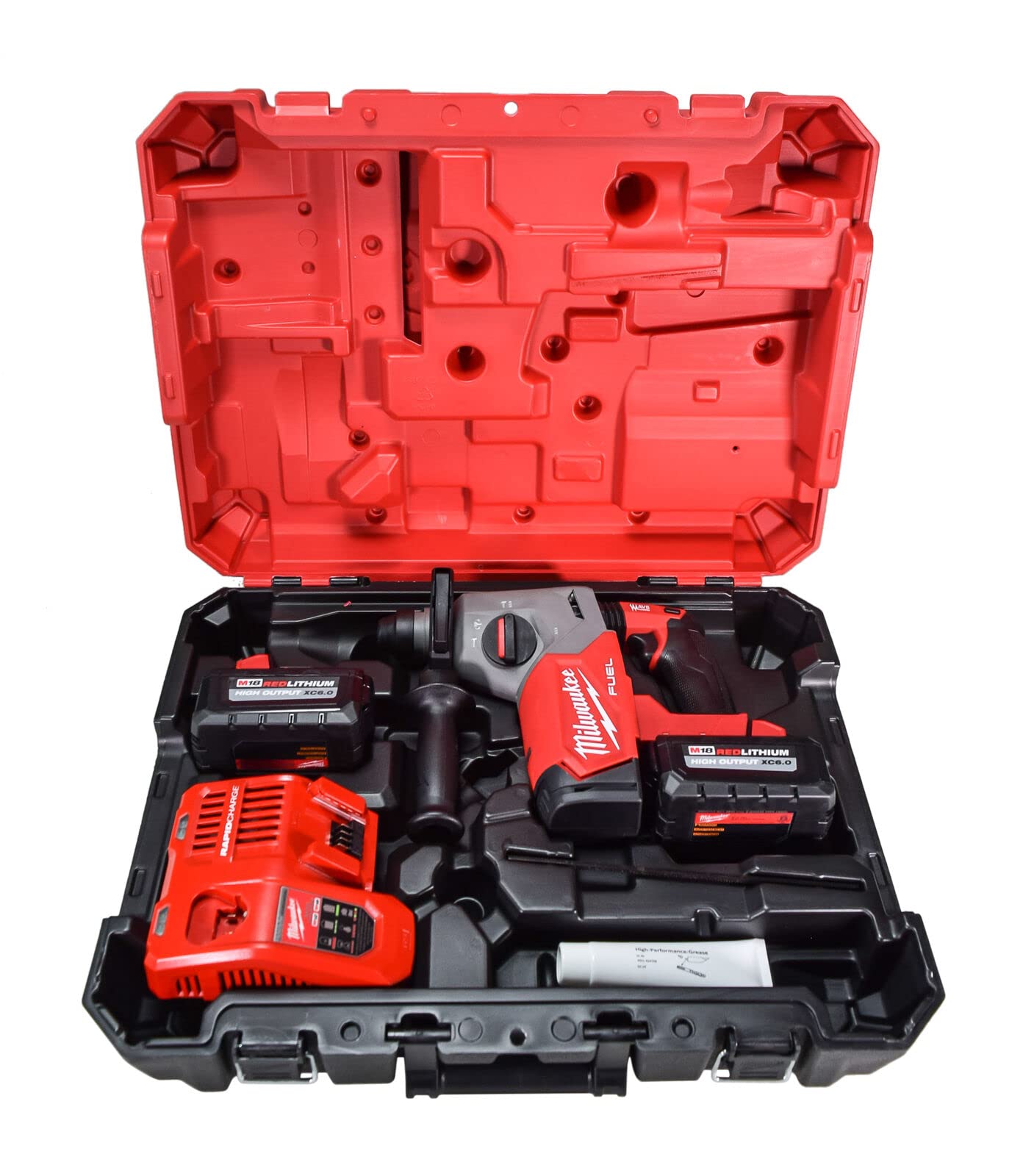 Milwaukee 2912-22 M18 FUEL Brushless Lithium-Ion 1 in. Cordless SDS Plus Rotary Hammer Kit (6 Ah)
