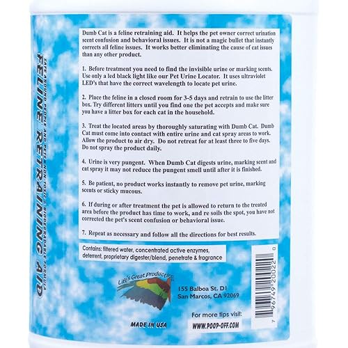 Dumb Cat Pet Odor Eliminator, Cat Pee Deterrent Spray, Cat Urine