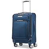 Samsonite Solyte DLX Softside Expandable Luggage with Spinner Wheels, Mediterranean Blue, Carry-On 20-Inch