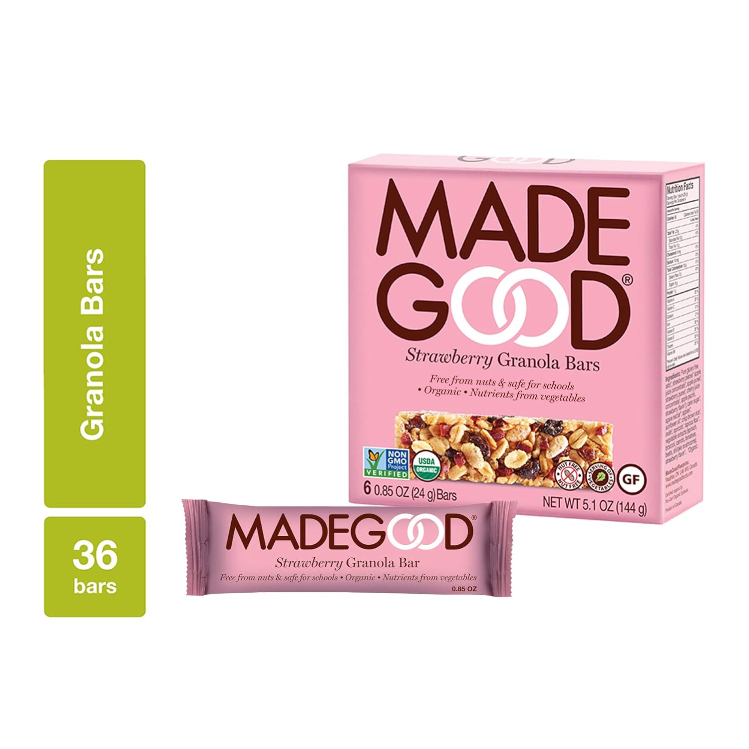 MadeGood Strawberry Granola Bars