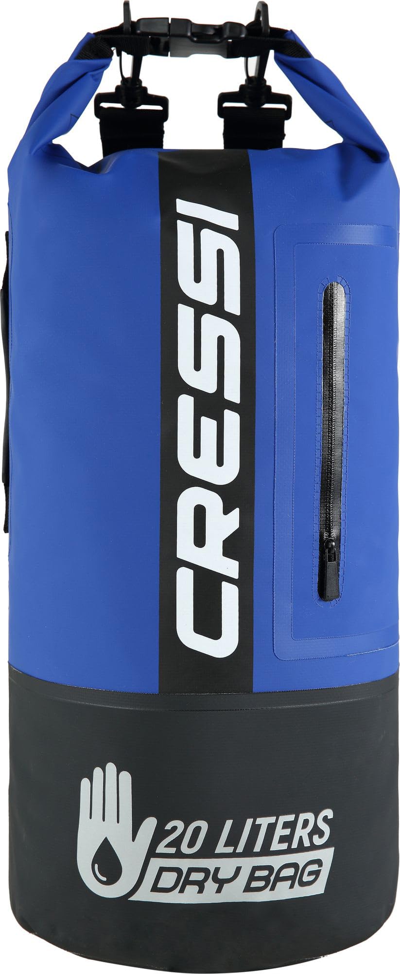 Cressi Unisex Dry Waterproof Bag Backpack for Sports activities, Black/Blue/Bicolor, 20 LT UK