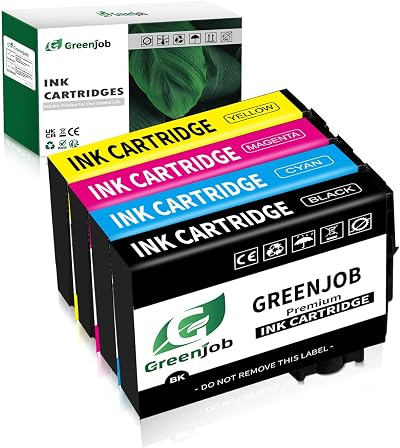 Greenjob Compatible 604XL Ink Cartridges 4-Pack for Epson XP WF Printers
