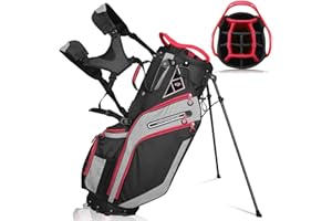 LIVSINGOLF Golf Stand Bag 14 Way Top Dividers Ergonomic with Stand 8 Pockets,Lightweight Golf Bag for Men, Golf Bags with Stand,Dual Strap, Rain Hood