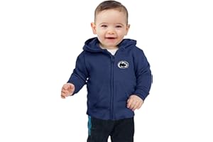 Little King NCAA Boys/Girls Infant Full Zip Cotton Fleece Hoodie Sweatshirt with Embroidered Team Logo (6M 12M 18M)