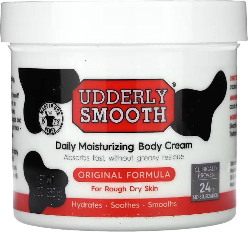 Udderly Smooth Udder Cream Skin Moisturizer 12 Ounce Jar Pack of 2