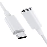 CONMDEX USB C Extension Cable for Mag-Safe Charger PS5 Controller Charging, 9V 3A USB Type C Female to Male Extender Cord for Mag-Safe Charger iPhone17/16/15 HomePod White (3.3Ft/1m)