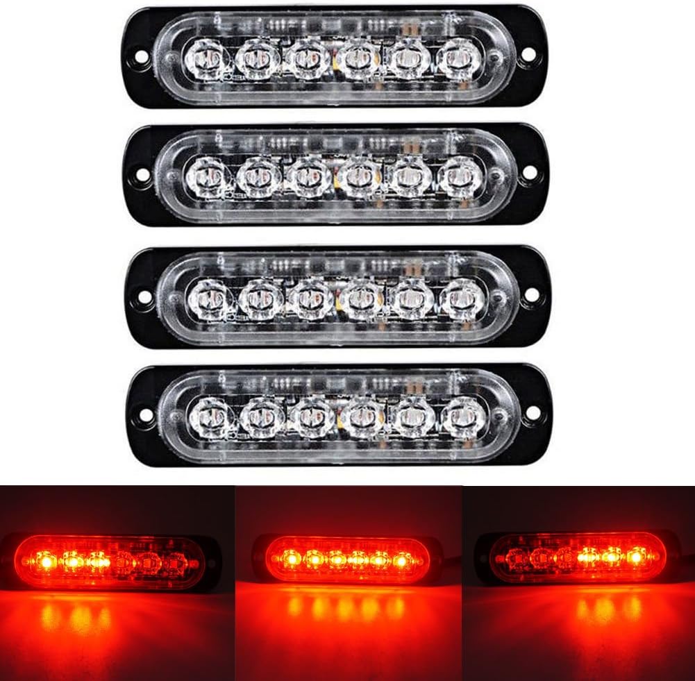 6LED Warning Emergency Strobe Light XTAUTO Universal 12V24V Super