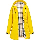 PITINAN Raincoat For Women Waterproof Long Hooded Rain Jacket Outdoor Raincoat Windbreaker S-XXL