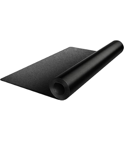 Lot De 2 Tapis Antidérapants TOBWOLF Pour Vélo D'appartement Peloton, Rameur Concept2 - 63,5x30 Cm - Protection Sol