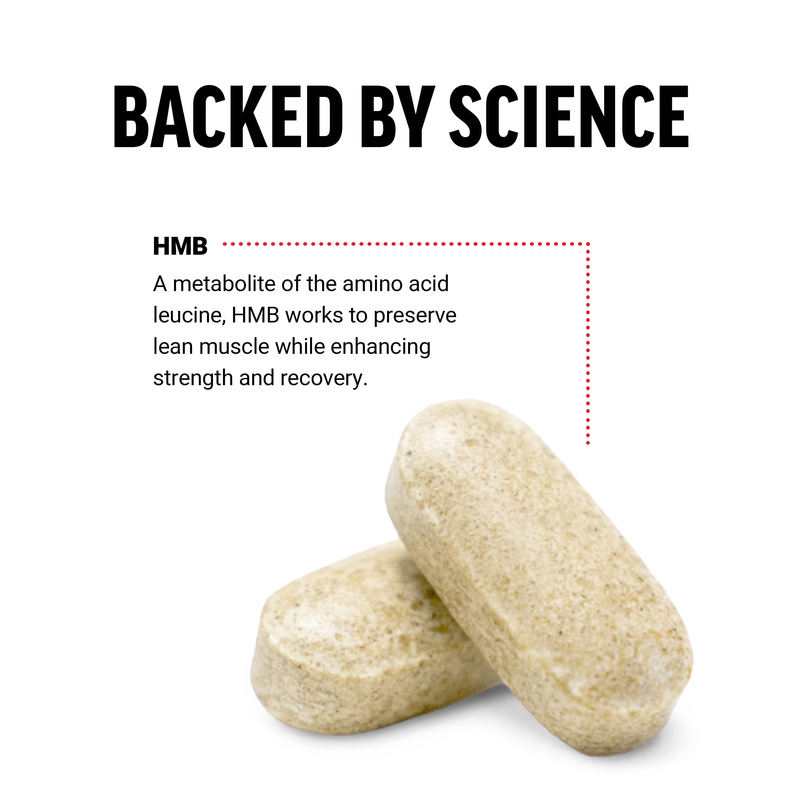 FORCE FACTOR HMB Supplement to Preserve Lean Muscle, Support Workout Recovery, and Prevent Muscle Protein Breakdown, Clinical Dose, Premium Quality, Non-GMO, 90 Tablets