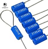 Lzbignun 100pc Numbered Security Cable Seals Tamper Evident Steel Wire Pull view 2