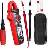 UNI-T UNI T UT210e Mini Digital Clamp Meter &amp; Phillips Screwdriver, HVAC Tool AC DC Amp Clamp Meter Multimeter Tester Voltmeter Continuity Tester Capacitor Ohmmeter &amp; Cross Screwdriver