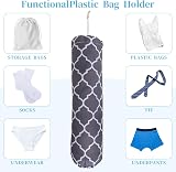 Yolev Wall-Mounted Carrier Bag Storage, Gray Polyester Organizer 55cm view 5