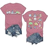 Around The World Shirt Women Magic World Tour 1982 Graphic Tee Funny Traveler Vacation Short Sleeve Top