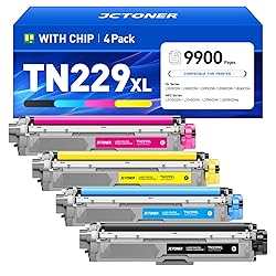 TN229XL Toner Cartridge Set 4-Pack Replacement for