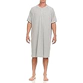 London Polo Mens Nightshirt Short Sleeve Lounge, Sleep Shirt, Mens Sleeping Top