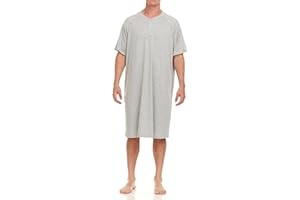 London Polo Mens Nightshirt Short Sleeve Lounge, Sleep Shirt, Mens Sleeping Top
