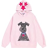 Aelfric Eden Dog Graphic Hoodie Oversized Cute Star Sweatshirt Unisex Y2k Casual Hooded Pullover