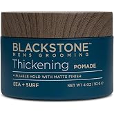 Blackstone Men's Grooming Hair Thickening Pomade - Pliable Hold with Matte Finish | Paraben &amp; | Sea + Surf Scent (4 Oz)
