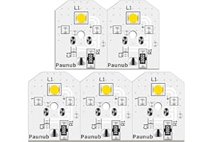 PAUNUB New Upgraded WR55X11132 Refrigerator Bulb Light Replacement Led Compatible WR55X25754 WR55X26486 WR55X30602 EAP12172918 4590213 AP6261806 PS12172918, No-Include Plastic Cover, Waterproof, 5PCS in One