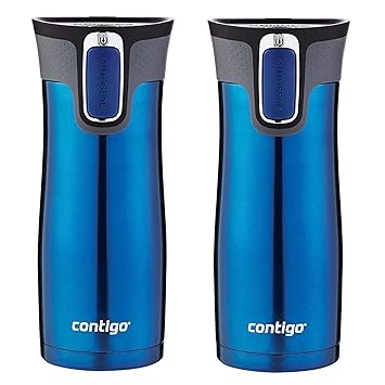 Contigo AUTOSEAL West Loop Travel Mug 16oz Monaco Blue Stainless Steel Insulated