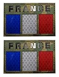 2 PCS AliPlus French Flag Patches IR Infrared
