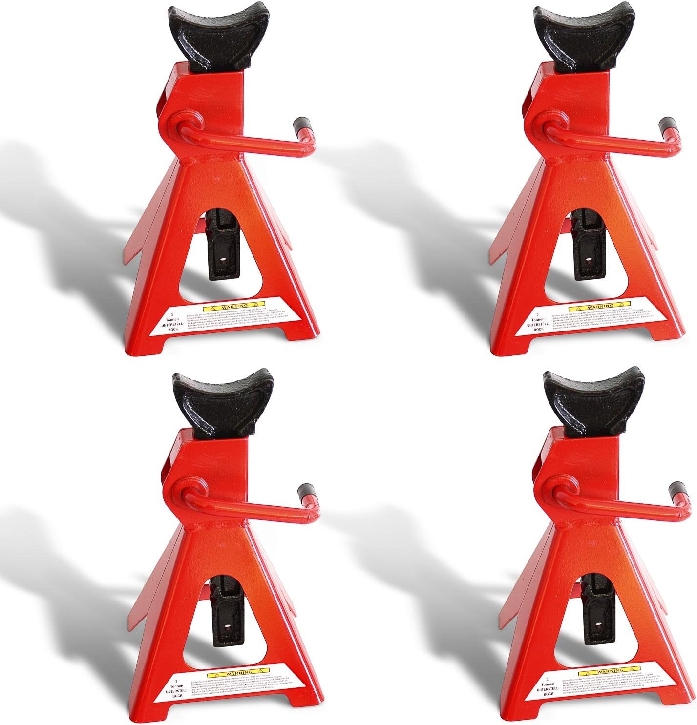 Axle Stand 2 or 4 Abstellbock Axle Stands 3 Ton), red