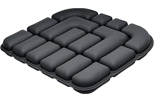 MTGKY Travel Inflatable Seat Cushion,Air Seat Cushion Suitable for Remote Work,Office Chairs,Wheelchairs,Cars and Home Living (Black)