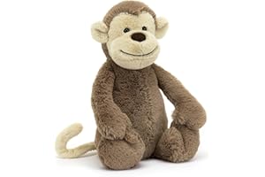 Jellycat Bashful Monkey Stuffed Animal, Medium 12 inches - Monkey Plush Toy - Classic Children's Gift