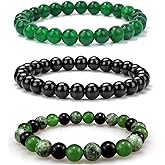 Crgwxzl 3pcs Wealth Money Bracelets,Healing Crystal Citrine African Turquoise Bracelets for Women Men,Lucky Feng Shui 8mm Natural Stone Green Aventurine Beaded Spiritual Gemstone Jewelry Gifts